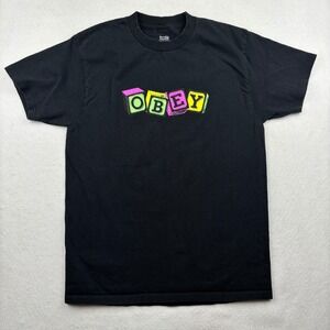 Obey Graphic Tee Mens Medium Regular Fit Cotton Streetwear